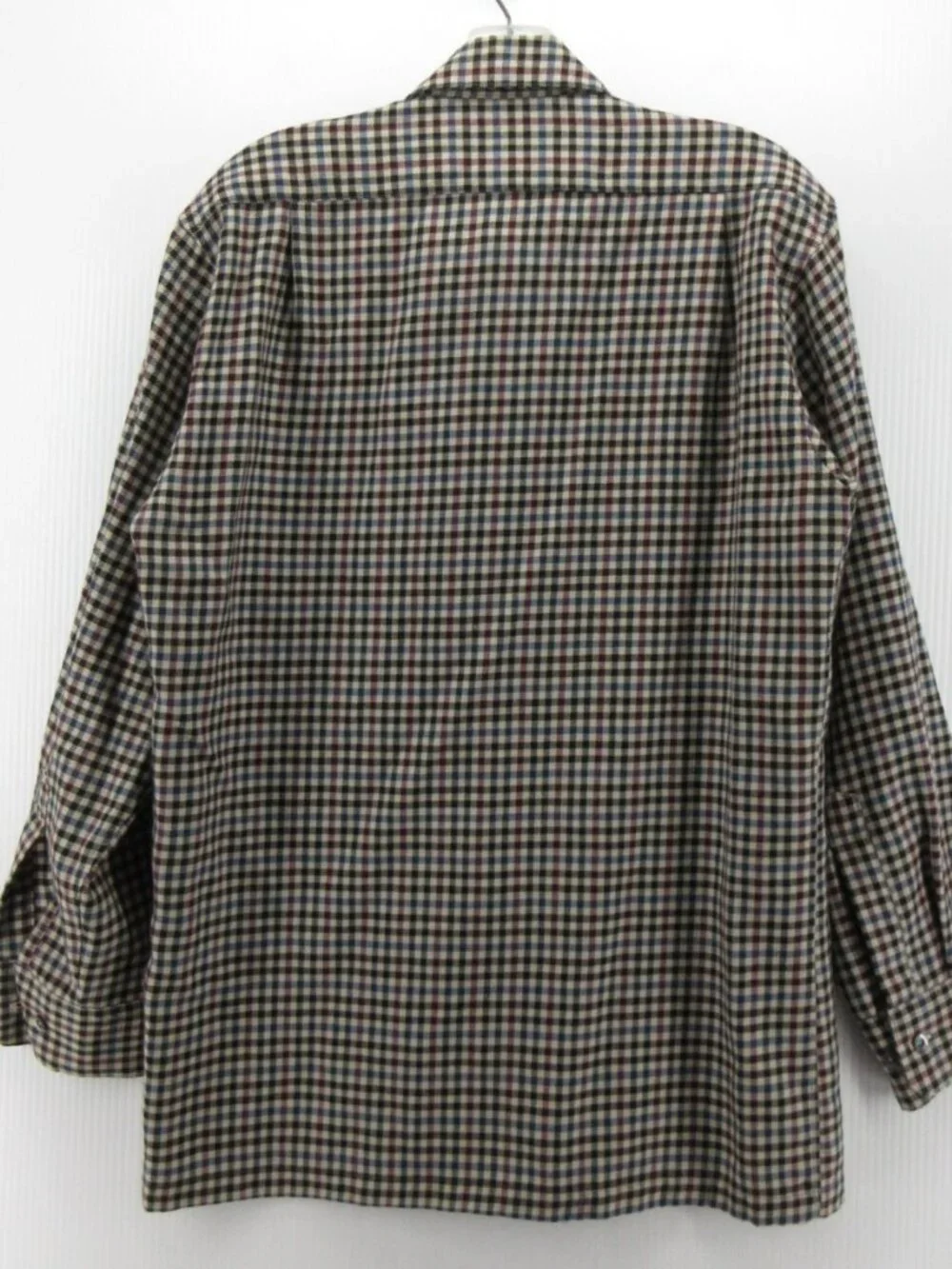 Aquas cutum Of London Shirt Medium Wool Plaid Button Down Heritage